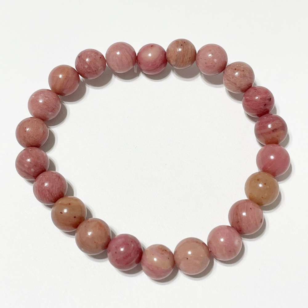 Natural Stone Rhodonite Crystal Healing Bracelets 8mm